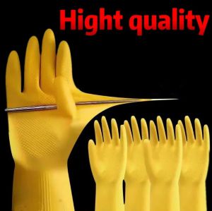 Latex Dishwashing Gloves Womens Waterproof Household Kitchen Washing Bowl Washing Clothes Vegetable Cleaning Household