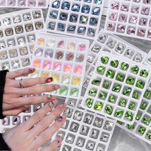 25 Món Đá Pha Lê Trang Trí Móng Tay 3D K9 Hình Dạng Đa Dạng Đáy Nhọn Lấp Lánh Dùng Trang Trí Làm Móng Tay Tự Làm