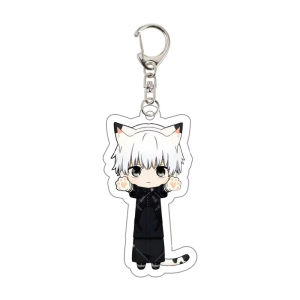 Bandai | for Tokyo Ghoul Anime Peripheral Kaneki Ken Suzuya Juuzou Tsukiyama Shuu Acrylic Keychain Q Version Backpack Pendant Cute Gift