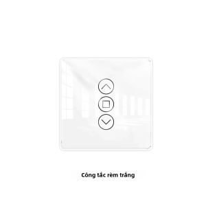 Công Tắc Rèm Thông Minh Moes Tuya Smart WiFi RF433 Với Bảng Điều Khiển Cảm Ứng Kính Cong 2.5D Dành Cho Rèm Cuốn & Cửa Chớp Điều Khiển Từ Xa Không Dây Với Điều Khiển Qua Ứng Dụng & Tương Thích Với Alexa