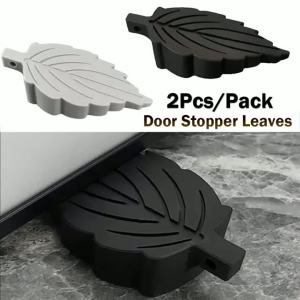 Leaves Rubber Door Stopper Wedge Floor Mount Stackable Durable Heavy Duty Door Stopper Indoor Prevents Closing Home Improvement