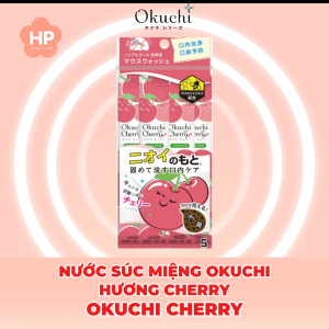 Nước Súc Miệng Hương Cherry Okuchi Cherry ( 1 Gói 5 Thanh)