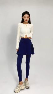 Celana Rok Wanita 2-in-1 & Legging Hitam Olahraga Wanita