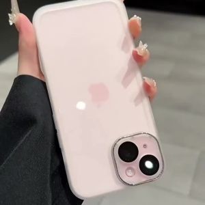 With Kaca Lens Films Perlindungan Matte Edge Soft Transparent Anti-fall Phone Case For iPhone 17 16 15 14 Pro Max Plus 13 12 11 Pro Max XR Ultra Thin Clear Silicone Phone Cover TPU Shockproof Phone Casing Skin