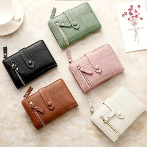 FIND Womens Short Wallet Multi-function Buckle Multi-card Purse Ladies Wallet