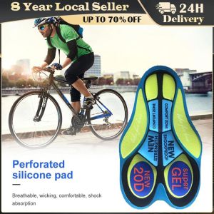 Men Cycling Gel Pad 9d Shockproof Pink Cushioned Pad Women Breathable Hole Riding Base Cushion 12D 20D Moto Silicone Gel Pad
