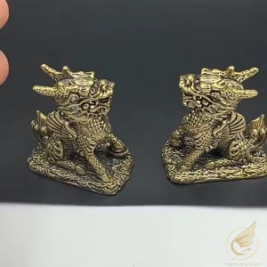 Decor Mini Tượng Đồng Kỳ Lân Phi Thiên Chiêu Tài Lộc Bằng Đồng Thau Tượng Kỳ Lân Phong Thủy - Đồ Đồng Thuận Tâm
