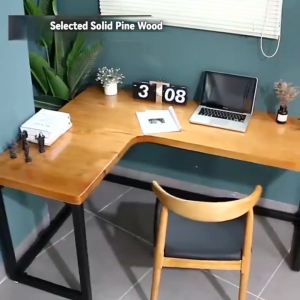 Modern L-shaped Corner Desk - Multipurpose Office Table Computer Desk Workstation Study Table Writing Desk for Home & Office