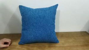 2 Cái/bộ Vỏ Gối Vải Lanh Dày Màu Trơn 40*40/45*45/50*50/55*55Cm Vỏ Gối Hình Vuông Sofa Gối Đầu Giường Vỏ Gối Trang Trí Nhà Áo Gối Chần Gòn