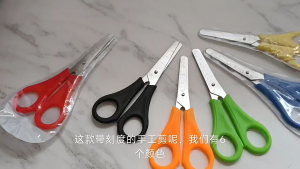 Safety scissors Scale ruler stainless steel scissors hand tools childrens scissors stationery office supplies