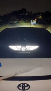 1Pc Wing Logo High Reflective/Laser Car Sticker High Reflective Wings Warning Car Decorative Decal Reflective Colorful Angel Wings Laser Car Stickers Body Free Stickers Modified Cool Decorative Stickers for Honda Toyota Suzuki Mitsubishi