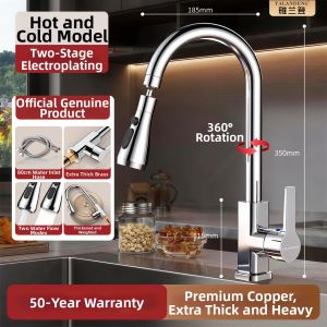YALANDENG | Splash-Resistant Rotatable Pressure-Increasing Kitchen Faucet