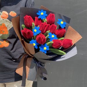 Finished Twisted Rod Tulip Bouquet for Girlfriend Mother Valentines Day Adult Gift High School Graduate Birthday Best Friend Photography