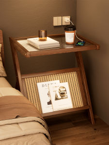 Modern Minimalist Sofa Side Table Bedroom Mini Table Bedside Storage Rack Simple Design Living Room Furniture Bamboo Material