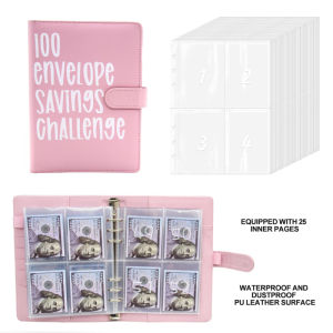 Envelope Challenge Binder Save Savings Challenges Loose-Leaf Binder Budget Binder With Cash Envelopes Money Organizer System