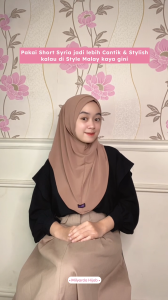 Hijab Instan Short Syria Kerudung Olahraga Sporty