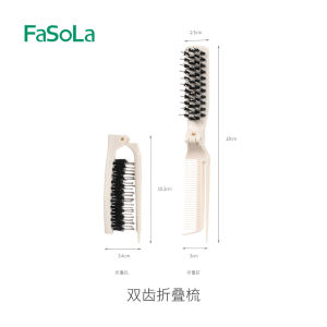 Cọ Đánh Răng Gấp FaSoLa Hai Răng Cầm Tay Du Lịch Thẳng Tóc Cọ Nhỏ Cọ Bông Cọ Lông Hogs Tất Cả Các Loại Tóc