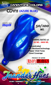 Azure Blue Candytone Paint Color Toner Concentrate Drops Tinting Transparent Paint CDY11 Juanderhues