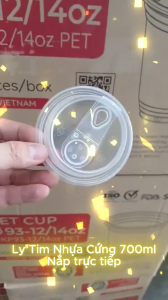 Nắp trực tiếp 90 nút gài rời nhựa PP trong cứng cáp phù hợp cho các loại ly miệng 90