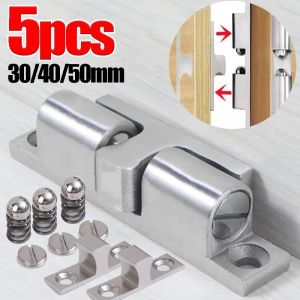 40/50/60mm Double Spring Steel Ball Catch Latch Adjustable Door Cabinet Catches for Wardrobe Touch Beads Lock Furniture Hardware Accessories
