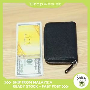 DROPASSIST 1895 READY STOCK 9Slots/18Slots VIP ID Bank Credit Card Holder Zipper Wallet Women and Men Card Case Slim Genuine Leather