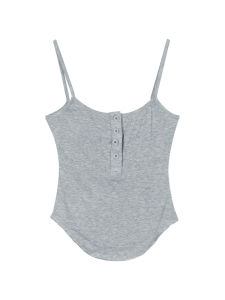 สีเทา หวาน เผ็ด เด็กผู้หญิง เสื้อกล้าม ผู้หญิง ฤดูร้อน ขนาดใหญ่ เซ็กซี่ เสื้อตัวในไม่สมมาตรสไตล์สั้น เสื้อสายเดี่ยว Pure Desire เสื้อท่อนบน