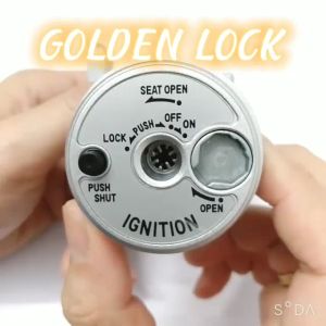 Bộ ổ khoá 8 cạnh xe Jupiter nắp từ (2 dây) chống trộm hàng Đài Loan