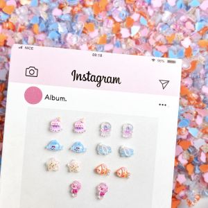 50 Món Trang Trí Móng Tay Nhựa Hình Sứa Sao Biển Mặt Cười Bạch Tuộc Động Vật Biển Acrylic Đính Đá Cho Trang Trí Móng Tay Tự Làm