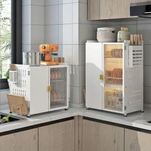 Dust-Proof Kitchen Storage Rack for Dishes and Utensils