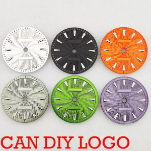 watch dial 28.5mm NH35 dial texture pattern green glow suitable for NH34A/NH35A/MIYOTA8215 movement watch accessories mod