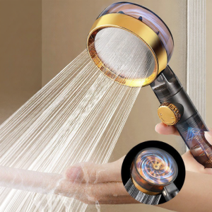 Large Double Turbocharged Adjustable Pressure Detachable Shower Head