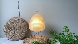 CAATEA Japanese Table Lamp: A Retro Style Desk Light for Office & Kids Room