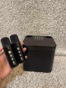 Portable Bluetooth Speaker Family KTV Loud Sound with Two Wireless Microphones 3D Stereo Surround Karaoke Speaker