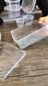 Thinwall KLIR 500ml + Tutup / thinwall kotak Klir 500ml / tempat makan plastik 500ml / 1 pack isi 25 pcs - ANTI PECAH / thinwall anti bocor
