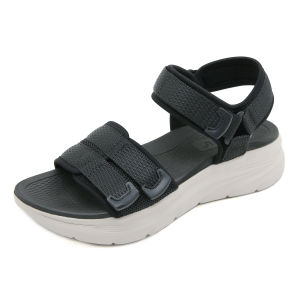 รองเท้าแตะส้นกลางหนังสำหรับผู้หญิง รองเท้าแตะส้นหนาแบบสวมสบายสำหรับนักเรียน รองเท้าแตะแบบมีหัวเข็มขัดแบบมีแมジค์ที่สวมใส่สบายสำหรับกลางแจ้ง