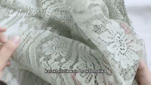 Kain Brokat Kebaya Brukat Malika Lace Premium 0.5 Meter - Bahan Brokat Meteran