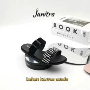 JANITRA OFFICIAL SHOP / Ilona Sandal Flat Wanita Ban Dua Gesper Korean Style Sendal Viral Kekinian