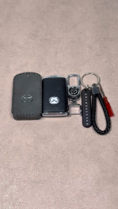 For Mazda 3 All CX5 2023 Alexa CX4 CX5 CX8 CX30 2020 - 2022 Keyless Key Case Cover Leather Key Fob Shell Keychain