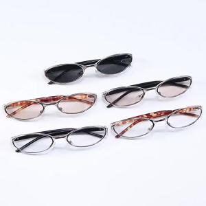 Small Oval Y2K Sunglasses for Women New Fashion Matel Narrow Frame Sun Glasses Ladies Outdoor Shades Uv400 Eyewear Men Glasses