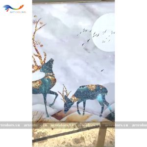 TRANH TRÁNG GƯƠNG HƯƠU TÀI LỘC - BỘ 3 TẤM TRANG TRÍ PHÒNG KHÁCH