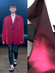 Thiết Kế Nhà Sáng Tạo PU Da Nhiệt Đổi Màu Vải & Đen Đỏ Đổi Màu Hồng Quần Áo Vải Kỹ Thuật Số DIY Trung Tính