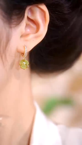 Anting Gantung Bunga Kristal Cantik Anting Hoop Aesthetic Dan Kekinian