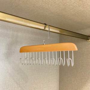 Móc Gỗ Treo Đồ Lót Khăn Thắt Lưng Cà Vạt Áo 2 Dây Đa Năng Tiện Dụng