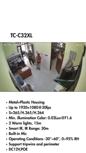 Tiandy TC-C32XL 2MP IPC Kamera IP Color Audio DualLigt Turret CCTV Indoor