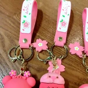 SHOPHOME - Gantungan Kunci Lucu Boneka Wanita Sakura Merah Untuk Mobil Motor Tas & Rumah KEY15