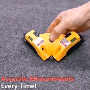 Home Store LL300 Square 90 Degree Right Angle Infrared Laser Level With Suction Cup (Yellow)