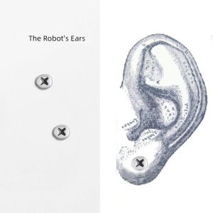 INS Screw Personalized Design Sterling Silver Mens and Womens Ear Studs