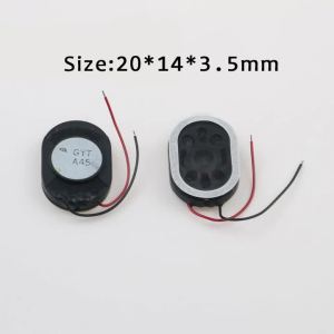 JCD 2pcs 1W 8ohm 24x15 20x14 40mm Oval Ellipse Speaker Loudspeaker Round Horn 2 Wires Line Cable DIY Repair Parts
