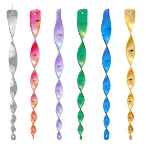 10pcs นกยับยั้งแท่งด้วย Lanyard Reflective นกขับไล่ลมกันน้ำแขวนนกพลาสติกลมพลาสติกสำหรับการตกแต่งสวน