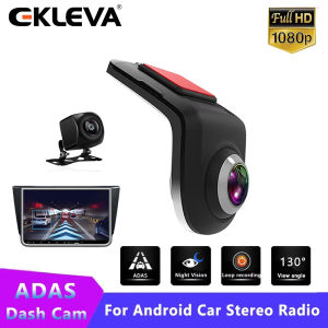 Ekleva 2 Cách HD Dash Máy quay phim mini USB xe hơi ADAS DVR Đặc Biệt Cho Android Máy nghe nhạc đa phương tiện Camera AHD Video Phía Trước Ghi Ngược Tầm Nhìn